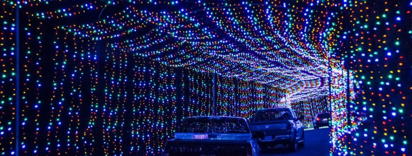 Holiday lights at BLORA in Belton, TX